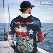 Load image into Gallery viewer, Texas Grand Slam Custom Fishing Shirts Long Sleeve Hooded, Texas Flag Fishing Jersey NHT506