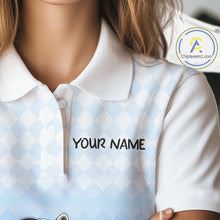 Load image into Gallery viewer, Funny Raccoon Golf Polo Shirt Personalized Name Custom Golf Shirt Golfer Gift For Womens NBT887