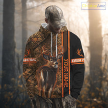 Load image into Gallery viewer, Whitetail Deer Hunting Season Shirt 3D Custom Hoodie Hunting Gift Orange Camouflage Deer Shirts NBT309
