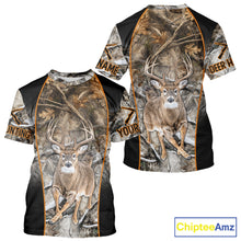 Load image into Gallery viewer, Deer Hunting Custom Name Hoodie Forest Camouflage Hunting Shirt for Men NBT310