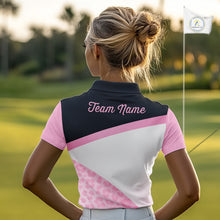 Load image into Gallery viewer, Leopard Womens Golf Polo Shirt Custom Pink Leopard Pattern Team Golf Tops, Golf Gifts NBT588