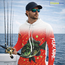 Load image into Gallery viewer, Personalized Crappie Fishing Jerseys For Fishing Team, Custom Name Fishing Shirt Long Sleeve Hooded NBT409
