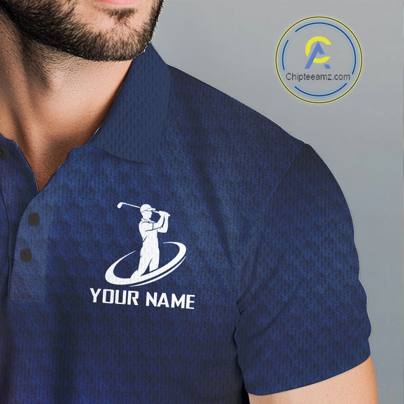 Custom Red Blue Mens Golf Polo Shirts Personalized Golf Gifts, Team Golf Shirts NBT976