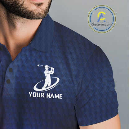Custom Red Blue Mens Golf Polo Shirts Personalized Golf Gifts, Team Golf Shirts NBT976