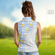 Load image into Gallery viewer, Womens Golf Polo Shirts Custom Beer Argyle Pattern, Funny Beer Pattern Golf Team Shirt NBT597