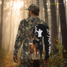 Load image into Gallery viewer, Deer Bow Hunting Camouflage Custom Name Shirt, Personalized Hunting Clothes, Hunting Gifts NBT327