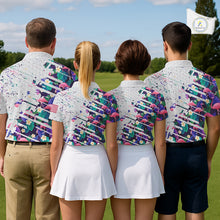 Load image into Gallery viewer, Flamingo Golf Polo Shirts For Men, Colorful Tropical Flamingo Pattern, Tropical Golf Shirt NBT477