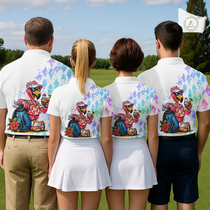 Personalized Mens Argyle Golf Polo Shirts, Custom Name Funny Golf Team Shirts, Golf Lover Gift NBT480