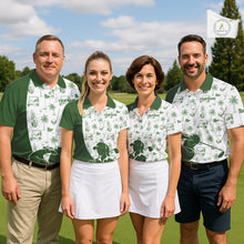 Load image into Gallery viewer, Green Mens Golf Polo Shirts, Funny Golf Icons Athetic Shirt, Golf Gifts For Men NBT481