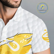 Load image into Gallery viewer, Custom Yellow Summer Pattern Mens Golf Polo Shirts Summer Golf Shirt For Vacation, Golf Team Shirt NBT732