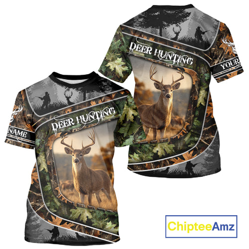 Deer Hunting Custom Name Camo Shirts - Personalized Hunting Clothes for Deer Hunting Season NBT38