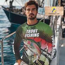 Load image into Gallery viewer, Rainbow Trout Fishing Shirts Long Sleeve Custom Name, Fishing Team Shirts NBT426