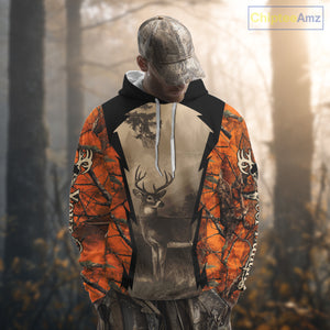 Orange Camouflage Deer Hunting Shirts, Hunting Clothes for Men, Deer Hunting Gifts NBT227