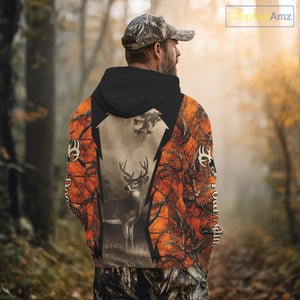 Orange Camouflage Deer Hunting Shirts, Hunting Clothes for Men, Deer Hunting Gifts NBT227