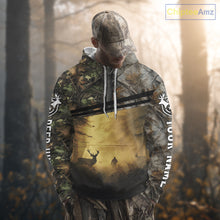 Load image into Gallery viewer, Whitetail Deer Hunting Custom Name Camouflage Shirt, Best for Hunting Season NBT286