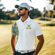 Load image into Gallery viewer, Golf Polo Shirts For Men Custom Argyle Plaid Pattern Golf Shirts, Gift For Golf Lovers NBT513