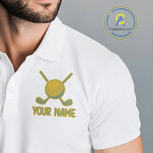 Load image into Gallery viewer, Golf Polo Shirts For Men Custom Argyle Plaid Pattern Golf Shirts, Gift For Golf Lovers NBT513