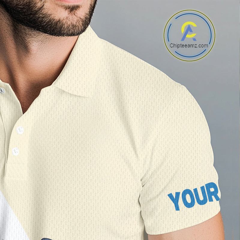 Close-up polyester fabric funny sloth American flag custom golf shirt moisture-wicking