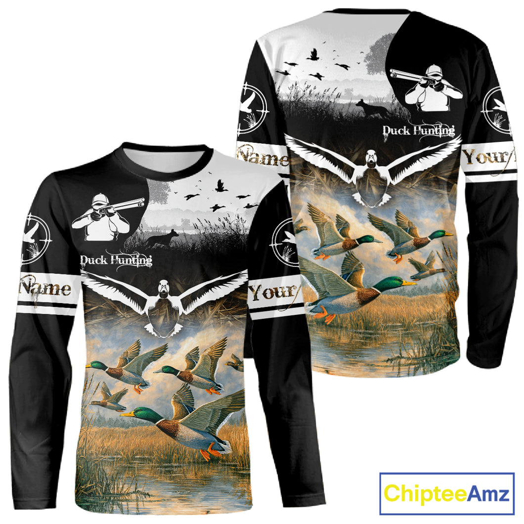 Personalized Duck Hunting Camo Waterfowl 3D All Over Printed Shirts, Hunting Gifts NBT145