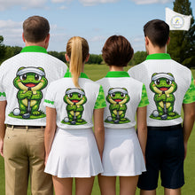 Load image into Gallery viewer, Funny Frog Green Mens Golf Polo Shirt Custom Men Golf Top, Personalized Golf Gifts NBT517