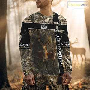 Best Camouflage Deer Hunting Shirt for Hunter, Deer Hunting Crew Shirt, Hunting Gifts NBT53