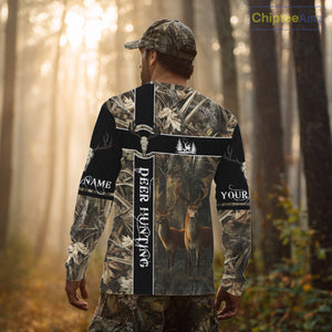 Best Camouflage Deer Hunting Shirt for Hunter, Deer Hunting Crew Shirt, Hunting Gifts NBT53