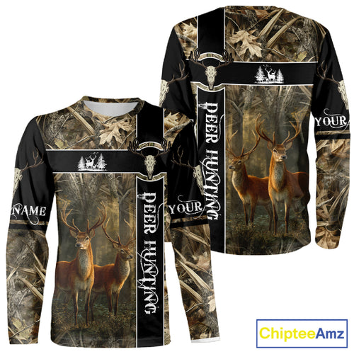 Best Camouflage Deer Hunting Shirt for Hunter, Deer Hunting Crew Shirt, Hunting Gifts NBT53