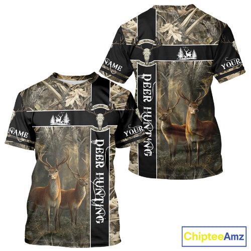 Best Camouflage Deer Hunting Shirt for Hunter, Deer Hunting Crew Shirt, Hunting Gifts NBT53