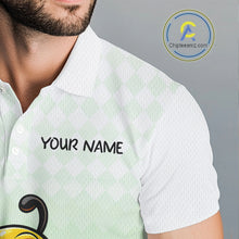 Load image into Gallery viewer, Funny Bee Golf Polo Shirt For Men, Cute Bee With Beer Print Shirt, Sporty Animal Golf Gift|Green NBT665
