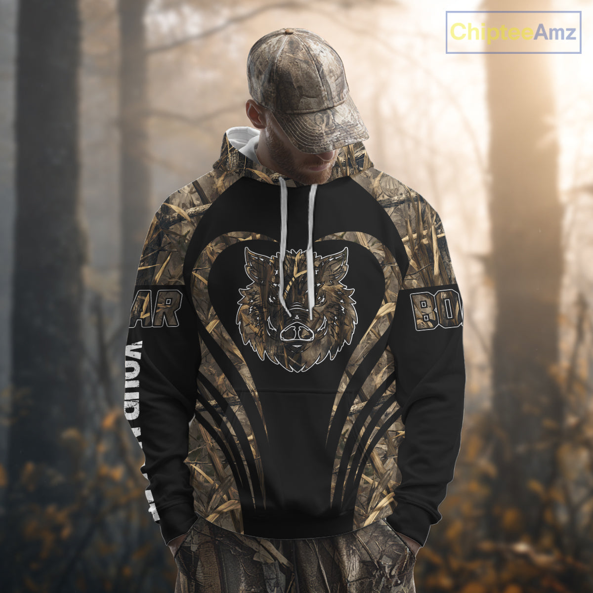 Boar Tattoo Hunting Shirt Custom Name 3D All Over Printed Shirt, Personalized Boar Shirt for Hunter NBT177