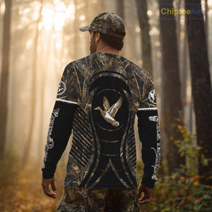 Duck Hunting Camouflage 3D Printed Custom Name Shirts for Hunter, Duck Hunting Gifts NBT179