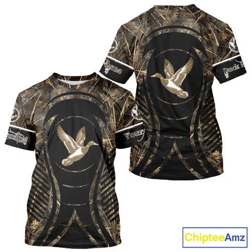 Duck Hunting Camouflage 3D Printed Custom Name Shirts for Hunter, Duck Hunting Gifts NBT179