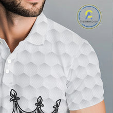 Load image into Gallery viewer, Funny Skull Mens Golf Polo Shirts Golf Camo Pattern Custom Name Skull Golf  Shirt, Golf Attire NBT555
