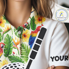 Load image into Gallery viewer, Funny Tropical Parrot And Golf Pattern Womens Polo Golf Shirts Custom Golf Team Shirts Golfer Outfit, Golf Gifts NBT700