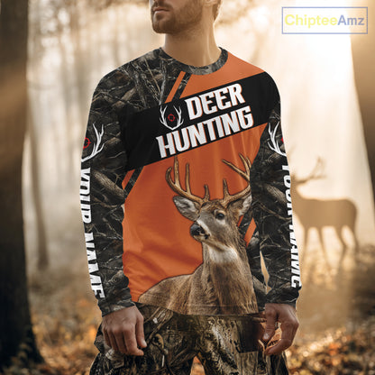 Custom Orange Camo 3D Animal Deer Hunting Shirt Best Hunting Clothes For Deer Season NBT261