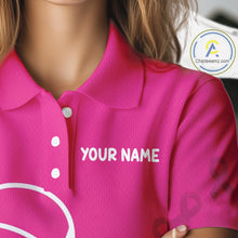 Load image into Gallery viewer, Breast Cancer Pink Ribbon Womens Golf Polo Shirts Custom Golf Shirts For Ladies Golfing Gifts NBT703