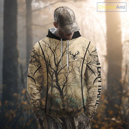 Deadwood Hunter Custom Name Long Sleeve, Hoodie Shirt For Deer hunters NBT02