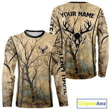 Load image into Gallery viewer, Deadwood Hunter Custom Name Long Sleeve, Hoodie Shirt For Deer hunters NBT02