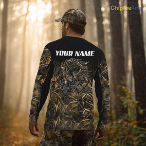 Wild Boar Hunting Camouflage 3D Custom Name Shirts, Custom Boar Hunting Gifts NBT207