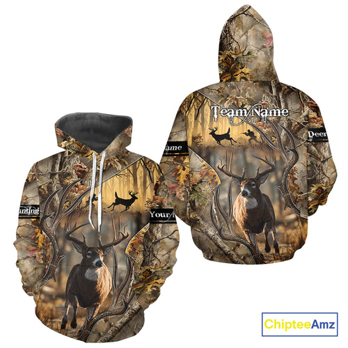 Beautiful Brown Camo Whitetail Deer Hunting Shirt - Hunting Clothes for Men, Hunter Gift Ideas NBT32