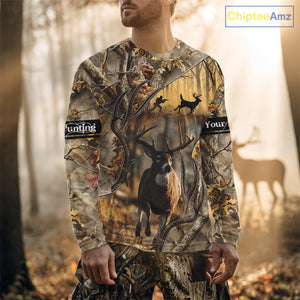 Beautiful Brown Camo Whitetail Deer Hunting Shirt - Hunting Clothes for Men, Hunter Gift Ideas NBT32