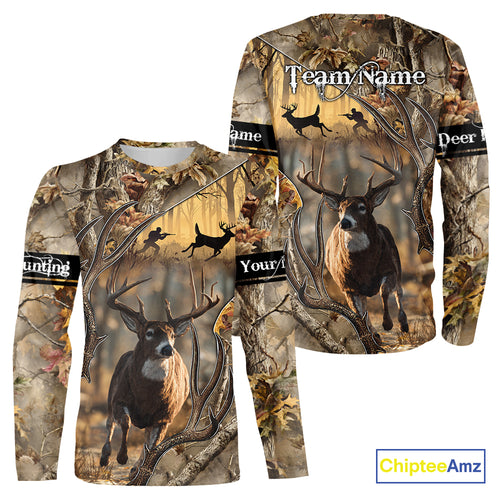 Beautiful Brown Camo Whitetail Deer Hunting Shirt - Hunting Clothes for Men, Hunter Gift Ideas NBT32