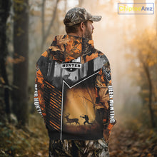 Load image into Gallery viewer, Orange Camo Deer Bow Hunting Custom Name Shirts - Best Hunting Apparel, Hunting Gifts for Men NBT42