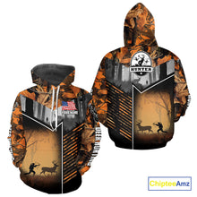 Load image into Gallery viewer, Orange Camo Deer Bow Hunting Custom Name Shirts - Best Hunting Apparel, Hunting Gifts for Men NBT42