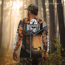 Load image into Gallery viewer, Orange Camo Deer Bow Hunting Custom Name Shirts - Best Hunting Apparel, Hunting Gifts for Men NBT42