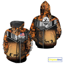 Load image into Gallery viewer, Orange Camo Deer Bow Hunting Custom Name Shirts - Best Hunting Apparel, Hunting Gifts for Men NBT42