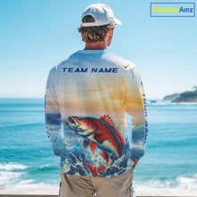 Load image into Gallery viewer, Redfish Fishing Sunset Custom Fishing Long Sleeve Shirt, Redfish Compass Offshore Fishing Apparel NBT587