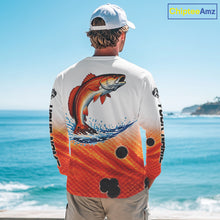 Load image into Gallery viewer, Redfish Fishing Scales Custom Name UV Protection Long Sleeve Fishing Shirts NBT514