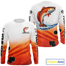 Load image into Gallery viewer, Redfish Fishing Scales Custom Name UV Protection Long Sleeve Fishing Shirts NBT514