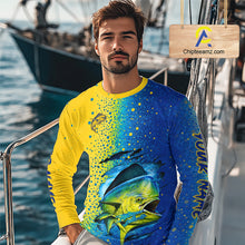 Load image into Gallery viewer, Custom Mahi Mahi Fishing Jerseys, Mahi Mahi Saltwater Long Sleeve UV Protection Fishing Shirts NBT863